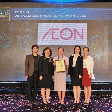 AEON VIETNAM rises 52 levels in Top 100 Best Workplace in Vietnam.