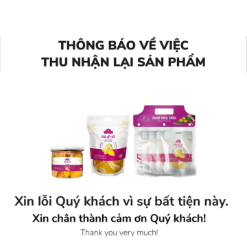 Thông báo về việc thu nhận lại sản phẩm